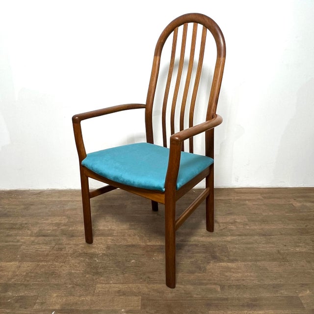 C. 1970s Schou Andersen Danish Teak Highback Dining Chairs - Set/8 For Sale In Boston - Image 6 of 10