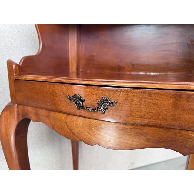 Early 20th Century Pair of French Nightstands Tables with Drawer and Open Shelf For Sale - Image 10 of 18