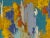 Large Modern Abstract Signed with pencil on lower left circa 1950 image 27.5 x 37.5 in frame 34.5 x 44.5 in.