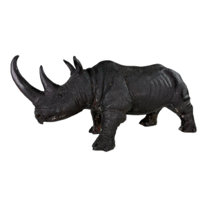 Mid-Century Vintage Large Bronze Rhino Sculpture