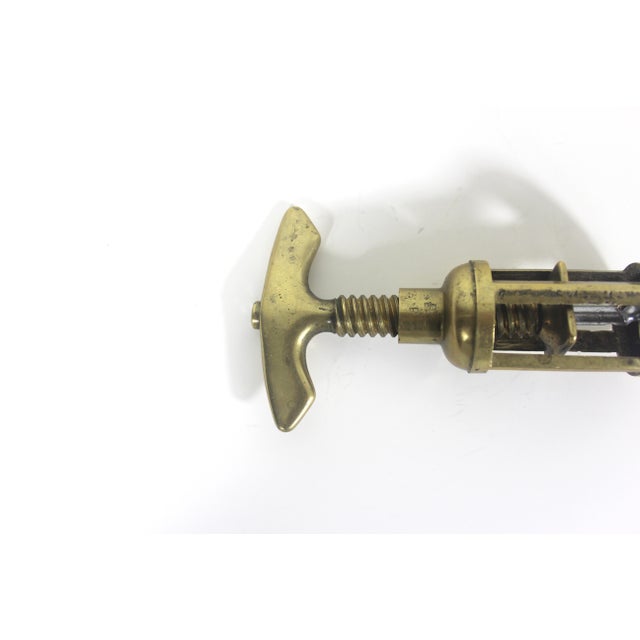 Gold Vintage Brass Corkscrew, Wine Opener, Bar Tool, Screw Pull, Wine Key, Solid Brass, Bar Cart Styling, Gift for Him, Wine Lover For Sale - Image 8 of 11