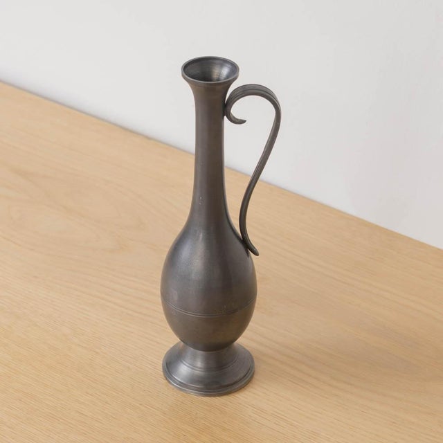 1930s French Pewter Bud Vase For Sale - Image 11 of 12