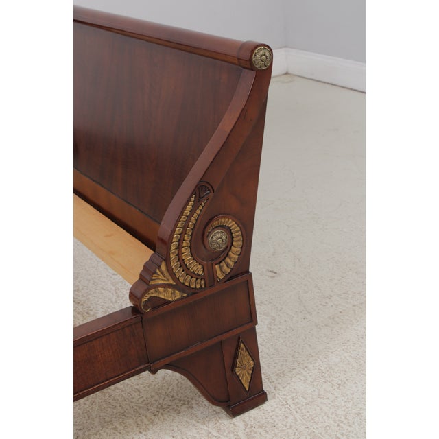 John Widdicomb Russian Empire King Size Walnut Bed For Sale - Image 13 of 14
