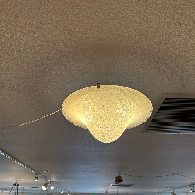 1970s Italian Angelo Vittorio Mazzega Murano Mushroom Flushmount Light For Sale - Image 11 of 12