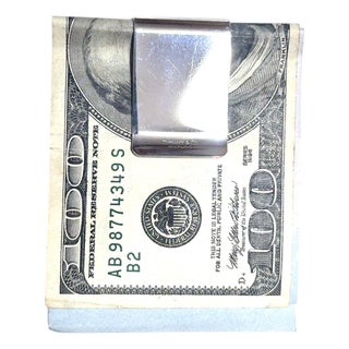1990s Tiffany & Co Social Security Money Clip Sterling Silver Estate For Sale