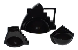 Vintage Salins Studio France Pierre Casenove Black Tea Service Set- 3 Pieces