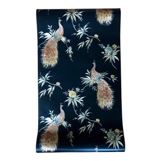 Schumacher Village Peacock Wallpaper - 4 Double Rolls For Sale