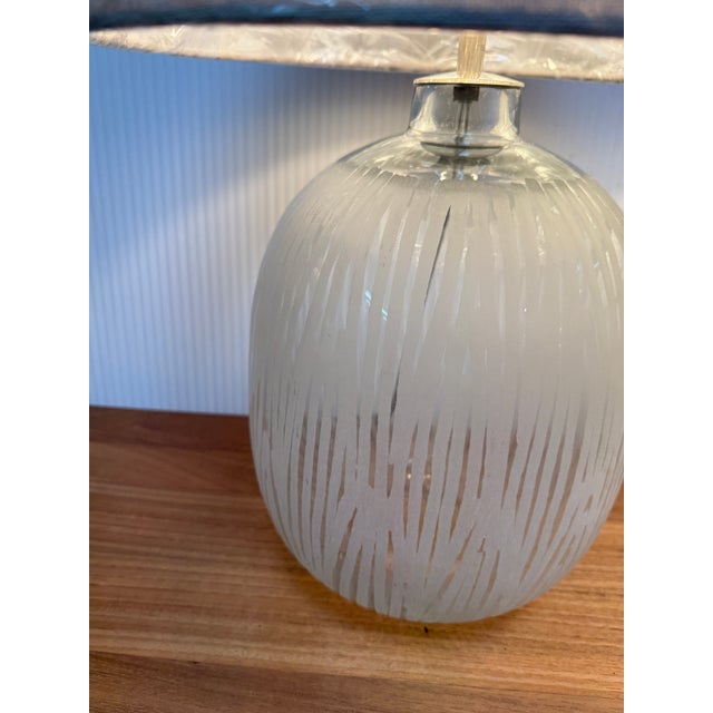 2020s Etched Glass Table Lamps, Pair For Sale - Image 5 of 12