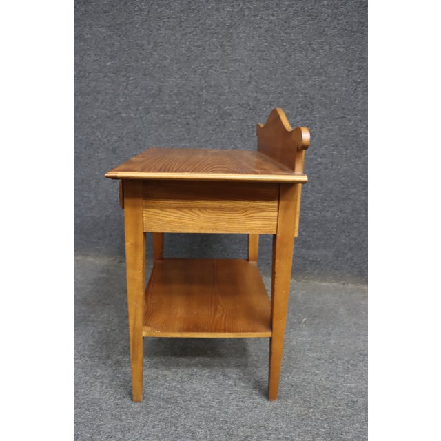 Brown American of Martinsville Attributed Oak Nightstand For Sale - Image 8 of 11