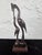 Vintage Hand-Carved Horn Sculpture of Crane Feeding Its Young on Wooden Base (8.75”) For Sale - Image 4 of 9