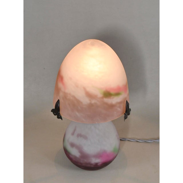 Muller Frères French Art Deco Mushroom Table Lamp by Muller Freres - 1920s France For Sale - Image 4 of 9