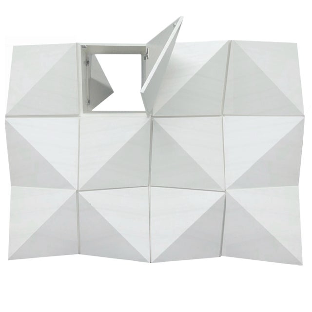 Reflex Angelo Origami Modular Storage System, White, Double Sided, Italy. Set includes 12 modular cubes. Modular storage...