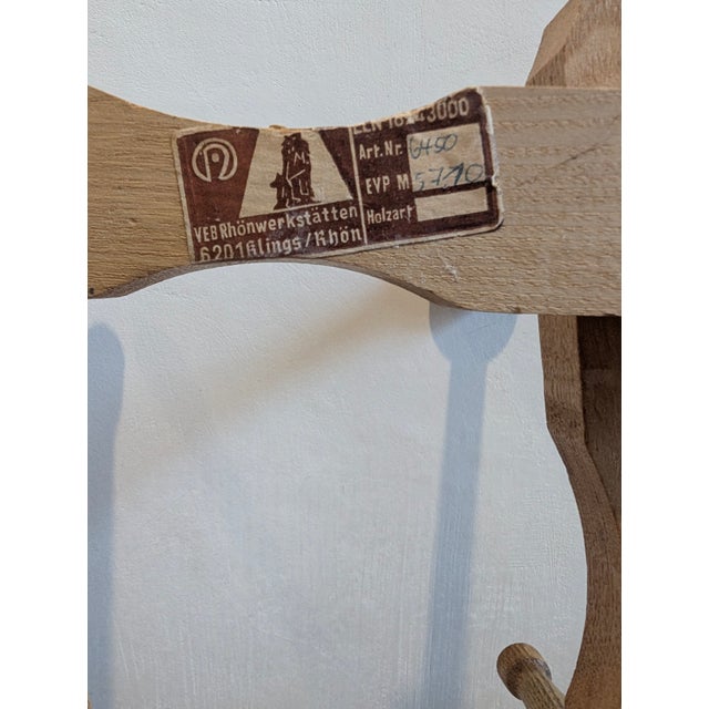 Vintage Wall-Mounted Coat Rack in Oak from the GDR, 1960s For Sale - Image 10 of 13