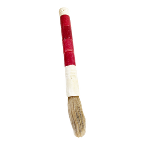 Chinoiserie Soapstone and Bone Calligraphy Brush 13.5" H