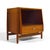 This beautifully detailed nightstand in walnut by Kipp Stewart & Stewart MacDougall for their "Declaration" line by Drexel...