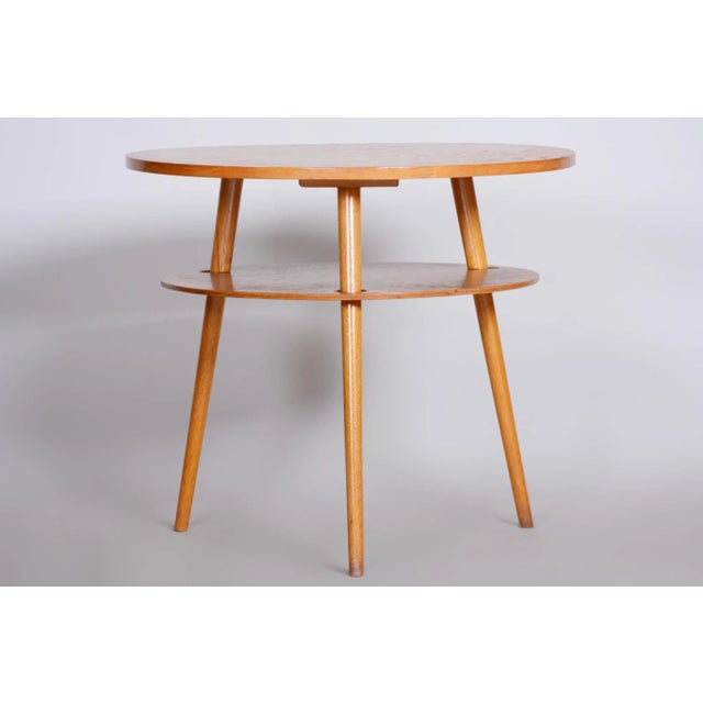 Mid-Century Modern Oak Table, 1950s For Sale - Image 3 of 9