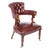 19th Century Victorian Oak Leather Desk Chair For Sale