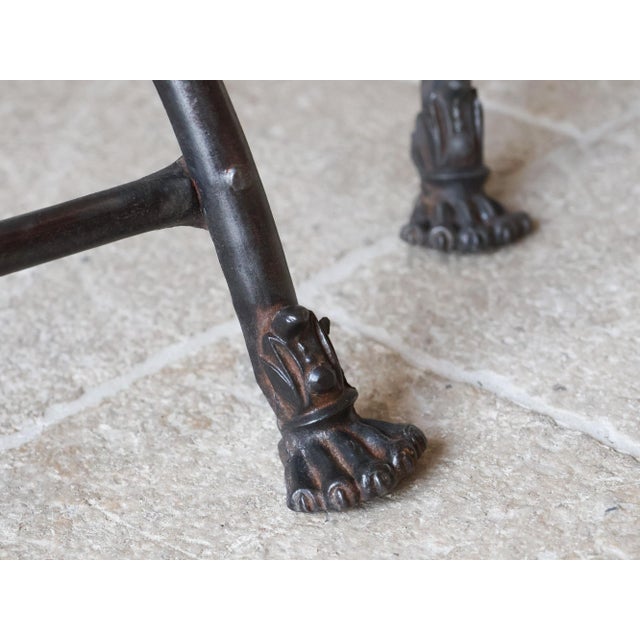 Antique French Arras Garden Chairs with Claw Feet, Set of 4 For Sale - Image 6 of 11