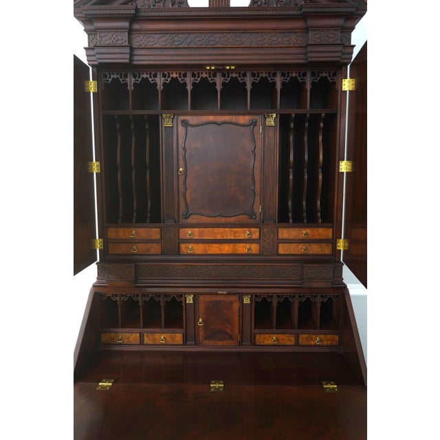 Henkel Harris Henkel Harris Mahogany Large Document Secretary Desk For Sale - Image 4 of 18