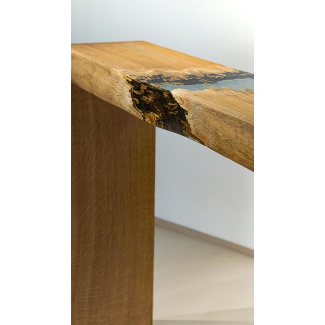 Fracture Bois Déchiré Sculptural Console Table by Meubles Thouret For Sale - Image 6 of 7