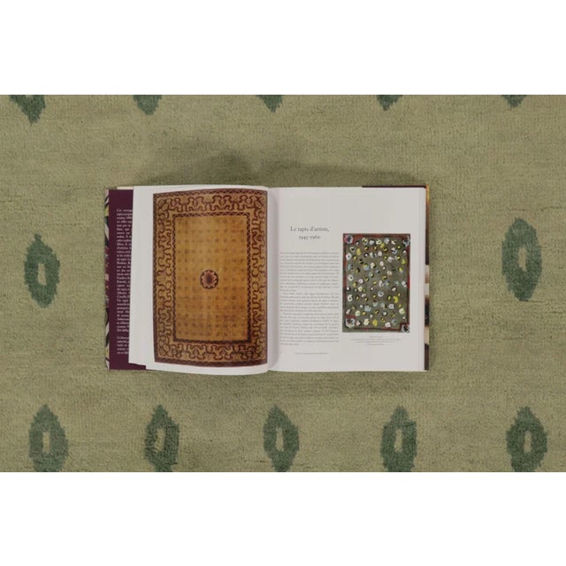 Textile Rug & Kilim’s Art Nouveau Inspired Rug With Geometric Design in Sage Green & Beige For Sale - Image 7 of 10