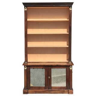 19th C. French Rosewood Bookcase For Sale
