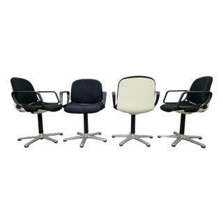 Vintage Space Age Office 232 Chairs by Wilhelm Ritz for Wilkhahn, 1970s, Set of 4 For Sale