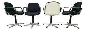 Vintage Space Age Office 232 Chairs by Wilhelm Ritz for Wilkhahn, 1970s, Set of 4