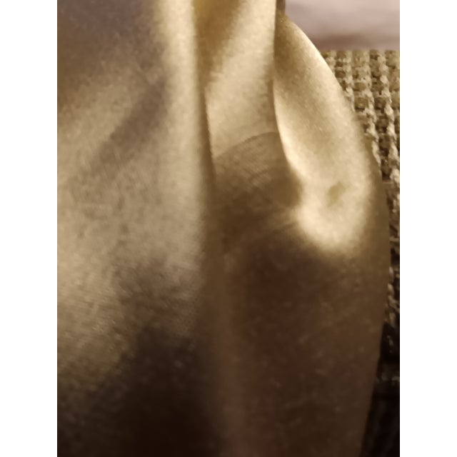 Textile Last call.1980s Scalamandre Gold Silk Satin Fabric-2+ Yards For Sale - Image 7 of 10