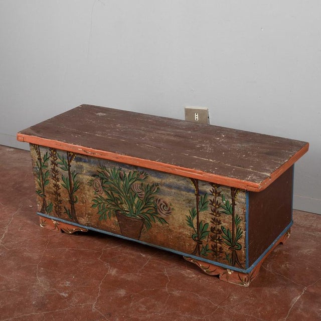 Painted Fir Chest, Early 1900s For Sale - Image 4 of 18