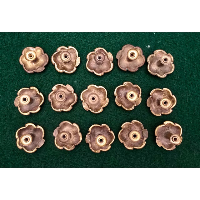 This set of 15 Solid Brass Mid-Century Floral Cabinet Knobs is stunning not just because of its exquisite detail, but also...