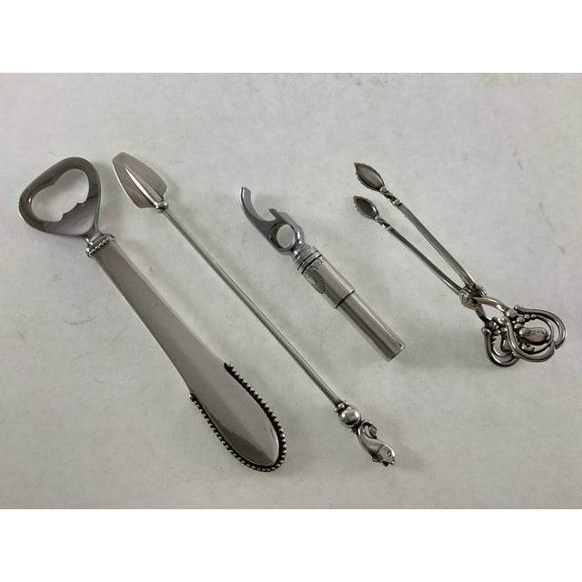 1960s Georg Jensen Sterling Sugar Tongs For Sale - Image 11 of 11