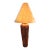 Late 20th Century Monumental Teak Root Floor Lamp With Burmese Silk Shade For Sale