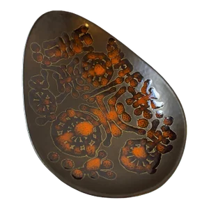 Mid-Century Sascha Brastoff Ceramic Vintage Pottery Dish Singed