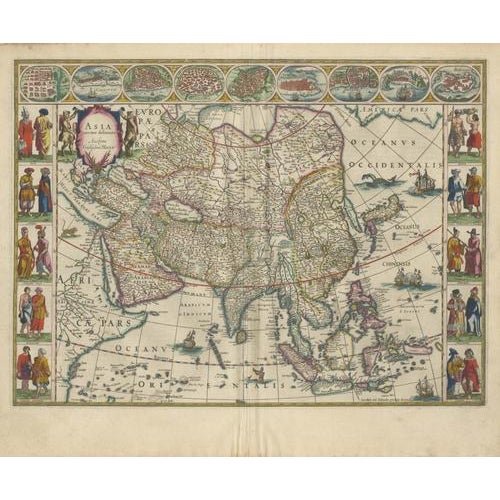 Antique Blaeu Map of Asia, 1642 For Sale - Image 12 of 12
