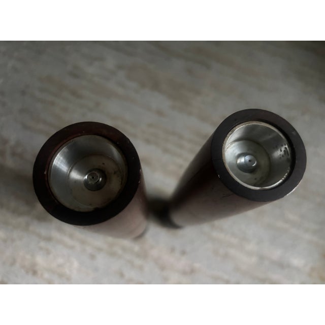 Ronson Rosewood Varaflame Candlesticks, 1964--a Pair For Sale - Image 4 of 9