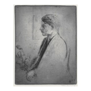 Arthur Allen Lewis Portrait Etching of Paul Haviland For Sale