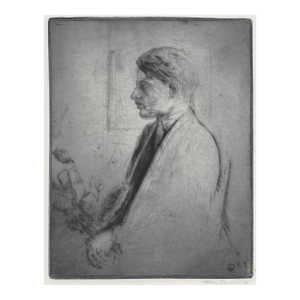 Arthur Allen Lewis Portrait Etching of Paul Haviland