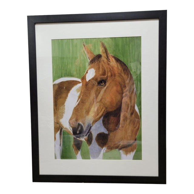 Framed Original Horse Painting by Pamela Baldwin For Sale