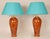 Vintage Table Lamps Faux Elm Burl Wood French Ceramic Vase Lamps Brown Cognac - A Pair For Sale - Image 11 of 11