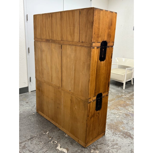 Wood Japanese Kiri Wood Tansu With Mother of Pearl Inlaid Art Work For Sale - Image 7 of 12