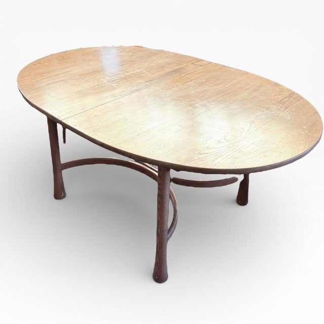 Contemporary Mid-Century Blonde Elm Oval Dining Table by Ercol For Sale - Image 3 of 9