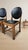 Vintage Wooden Dining Chairs with Black Leather Upholstery, 1940s, Set of 4 For Sale - Image 14 of 17