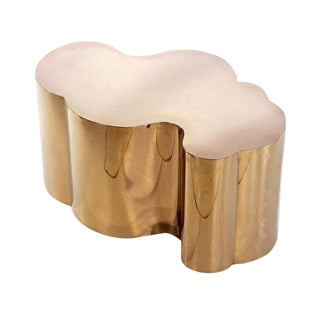 Kate Modern Gold Coffee Cocktail Table For Sale