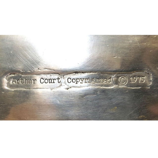 Vintage Arthur Court Aluminum Fish Serving Platter Circa 1975 For Sale In Los Angeles - Image 6 of 6