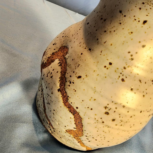 Late 20th Century Gray & Brown Earthtone Handmade Signed Pottery For Sale - Image 9 of 9