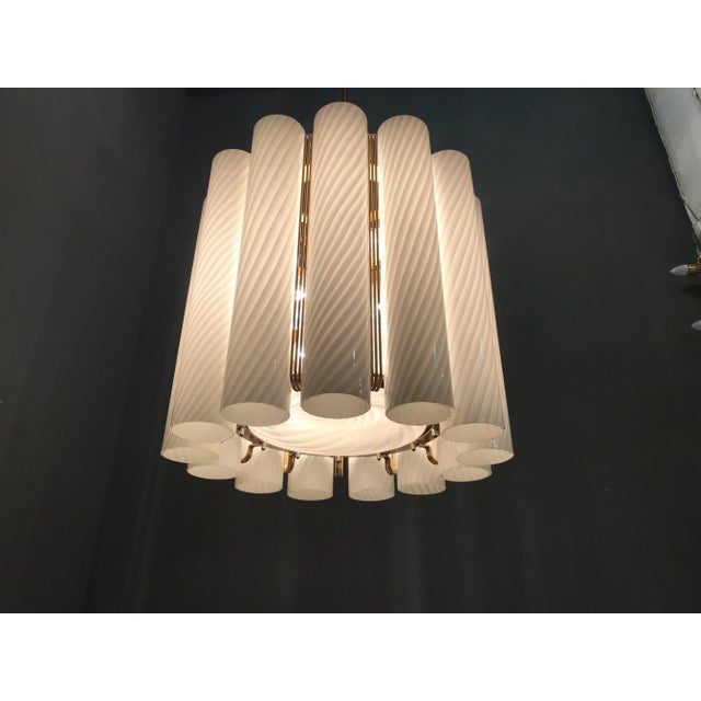 Murano Swirl Glass Chandelier by Paolo Venini for Murano, 1960s For Sale - Image 13 of 17