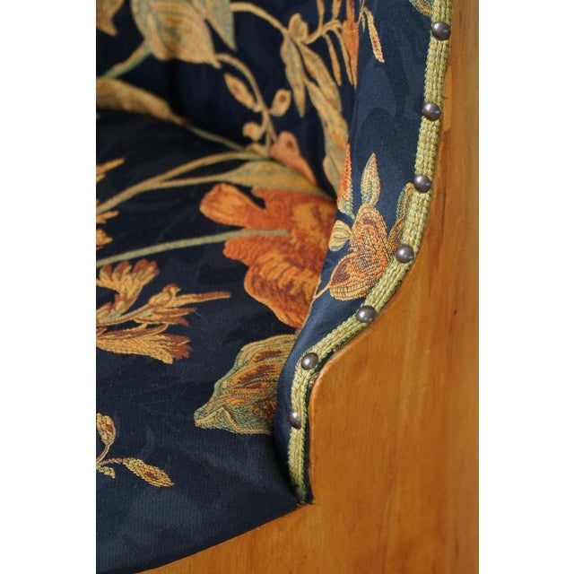 Swedish Stump Chair in Pine and Floral Upholstery, 1960s For Sale - Image 4 of 18