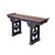 Vintage Rosewood Dark Brown Black Stain Dragon Relief Carving Altar Table For Sale - Image 4 of 12