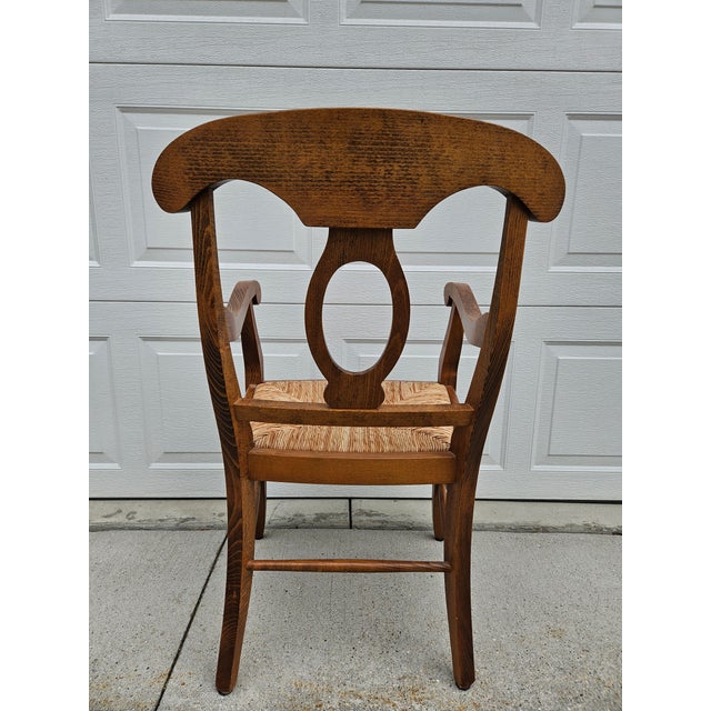 Pottery Barn Pottery Barn Rush Seat Dining Chairs - Set of Four For Sale - Image 4 of 10